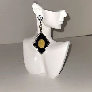 Drop Earrings Enamel  Rhinestone